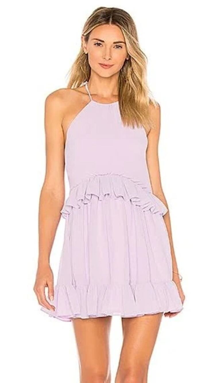 NWT Lovers + Friends Banks Mini Dress in Pastel Lilac Size XS